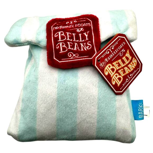 BARK BOX | NEW Brindlecoats Belly Beans Medium Plush Dog Toy Crinkle Squeaks - Picture 1 of 5